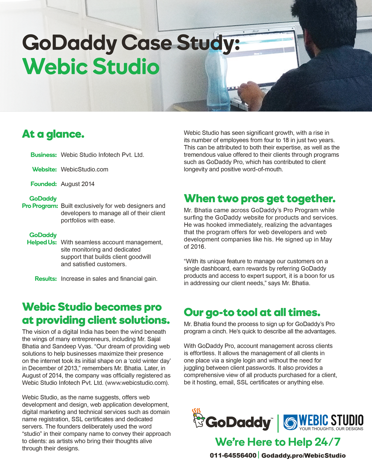 Godaddy Pro Case Study - Webic Studio